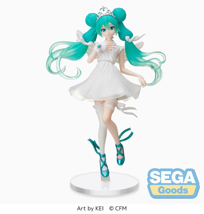 Vocaloid Hatsune Miku (15th Anniversary KEI Ver.) Super Premium Figure sega import