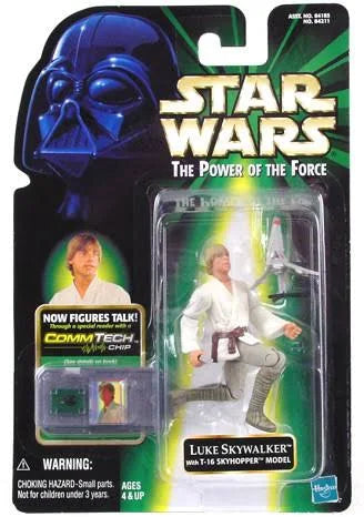 Star Wars Power of the Force Luke Skywalker with T-16 Skyhopper Model hasbro action figure